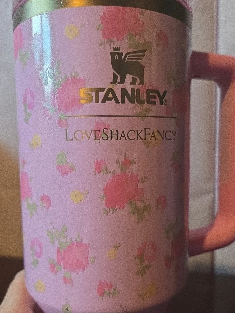 Stanley Pink LoveShackFancy Ibiza Sunset Floral 40oz Tumbler Ribbon Straw Topper - Picture 7 of 9